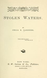 Cover of: Stolen waters. by Celia E. Gardner, Celia E. Gardner