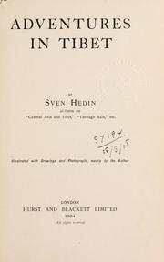 Cover of: Adventures in Tibet. by Sven Hedin