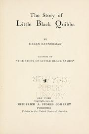 Cover of: The story of Little Black Quibba
