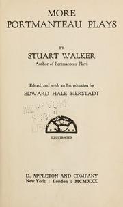 More portmanteau plays by Stuart Walker