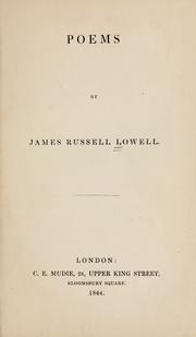 Cover of: Poems by James Russell Lowell