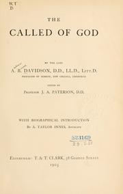 Cover of: The called of God by Davidson, A. B.