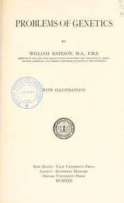 Cover of: Problems of genetics by William Bateson