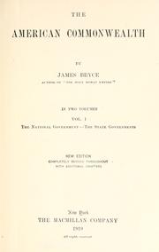 Cover of: The American commonwealth by James Bryce