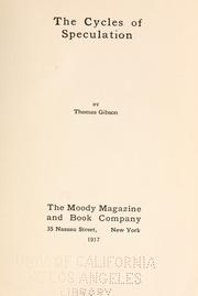 Cover of: The cycles of speculation by Gibson, Thomas, Gibson, Thomas