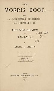 Cover of: The Morris book by Cecil J. Sharp