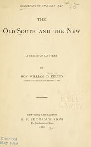 Cover of: The old South and the new.: A series of letters