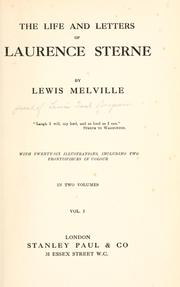 Cover of: life and letters of Laurence Sterne
