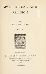 Cover of: Myth, ritual and religion by Andrew Lang