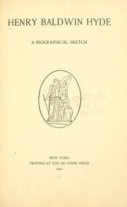 Henry Baldwin Hyde by Equitable Life Assurance Society of the United States.