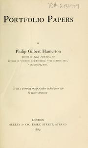 Cover of: Portfolio papers by Hamerton, Philip Gilbert, Hamerton, Philip Gilbert