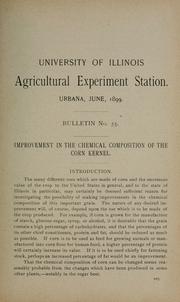 Cover of: Improvement in the chemical composition of the corn kernel by Cyril G. Hopkins
