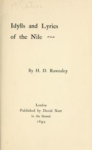 Cover of: Idylls and lyrics of the Nile