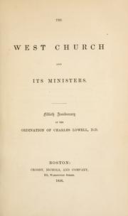 The West Church and its ministers by Cyrus Augustus Bartol