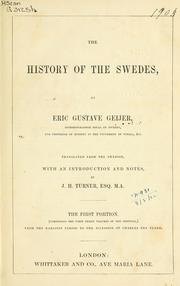 Cover of: The History of the Swedes by Erik Gustaf Geijer