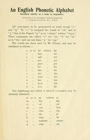 Cover of: An English phonetic alphabet by A. Vernon Harcourt, A. Vernon Harcourt