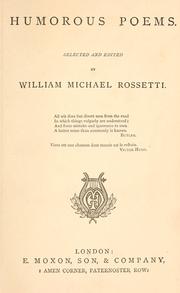 Humorous poems by William Michael Rossetti