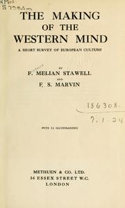 Cover of: The making of the Western mind by F. M. Stawell