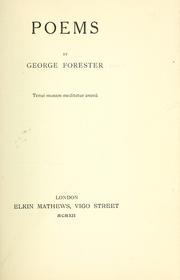 Cover of: Poems by George Forester [pseud.]