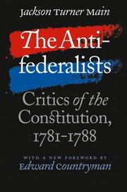 The antifederalists by Jackson Turner Main
