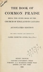 Cover of: The Book of Common Praise by James Edmund Jones