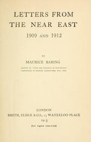 Cover of: Letters from the Near East 1909 and 1912