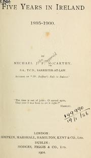 Five years in Ireland, 1895-1900