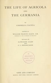 Cover of: The life of Agricola and the Germania. by P. Cornelius Tacitus