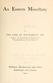 Cover of: An Eastern miscellany