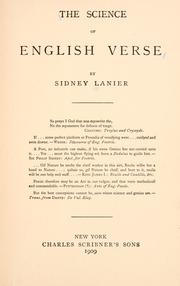 Cover of: The science of English verse. by Sidney Lanier