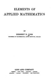 Cover of: Elements of applied mathematics by Herbert E. Cobb, Herbert E. Cobb
