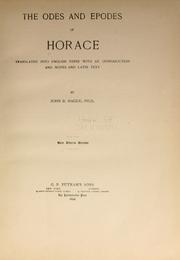 Cover of: The Odes and Epodes of Horace by Horace