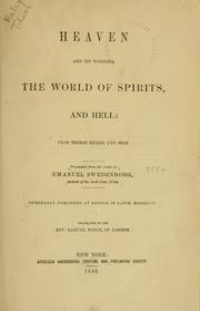 Cover of: Heaven and its wonders by Emanuel Swedenborg