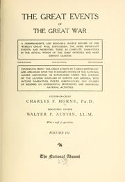 Cover of: The great events of the great war: a comprehensive and readable source record of the world's great war