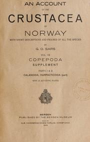 Cover of: An account of the Crustacea of Norway by G. O. Sars