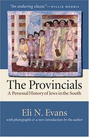 Cover of: The Provincials by Eli N. Evans