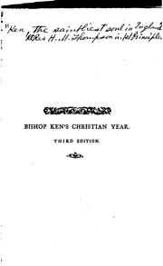 Cover of: Bishop Ken's Christian year by Thomas Ken