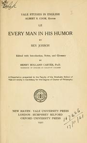 Cover of: Every man in his humor by Ben Jonson