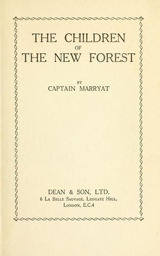 The children of the New Forest. by Frederick Marryat