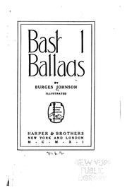 Cover of: Bashful ballads by Johnson, Burges