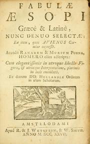 Cover of: Fabulae Aesopi graeca©Łe et latin©Łe, nunc denuo selecta