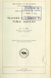 Teacher placement by public agencies by James F. Abel