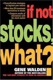 Cover of: If Not Stocks, What? by Gene Walden