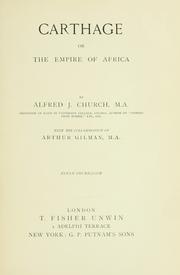 Cover of: Carthage by Alfred John Church