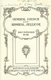Cover of: General French and Admiral Jellicoe