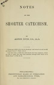 Cover of: Notes on the Shorter Catechism.