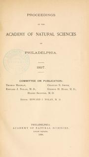 Cover of: Proceedings of the Academy of Natural Sciences of Philadelphia, Volume 49