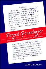 Cover of: Forged genealogies: Saint-John Perse's conversations with culture