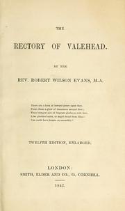 Cover of: The rectory of Valehead. by Robert Wilson Evans