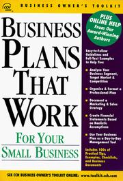 Cover of: Business plans that work: for your small business